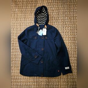 Joules Navy and White Striped Jacket